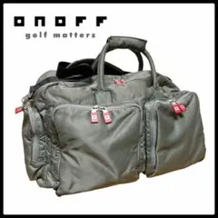 オノフ ONOFF ゴルフ ボストンバッグ ショルダーバッグ シルバーグレー