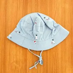 【新品未使用】JACADI ジャカディ コットン ハット 帽子 紐付き