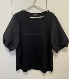 リフレクト ボリューム袖　Tシャツ黒　11号
