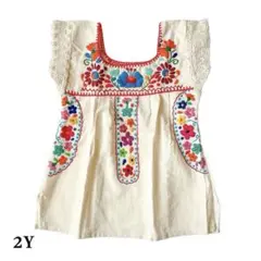 8月セール中！　メキシコ刺繍ブラウス