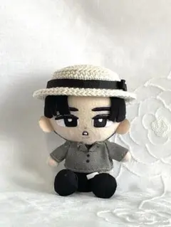 SnowMan すのチルぬい用　カンカン帽　アイボリー+ブラックリボン