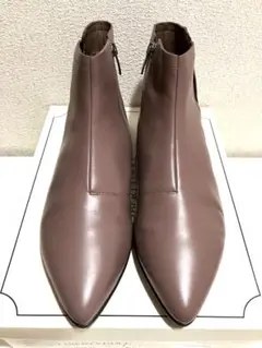 ECCO レザーブーツ サイドジップ ショートブーツ25㎝