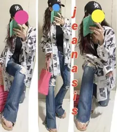 ジーナシス♡オーバーサイズ柄シャツ♡SLY、マウジー、ザラ、ジェイダ好きな方