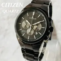 【新品未使用】CITIZEN/クォーツ/男性腕時計/クロノグラフ/ブラック