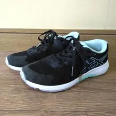 ASICS キッズスニーカー ブラックミント　22cm 運動靴 スポーツシューズ