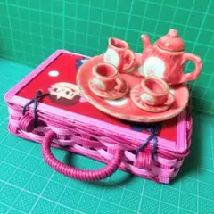 ドールハウス　ハンドメイドバスケットティーセット　ペコちゃん　milky　不二家