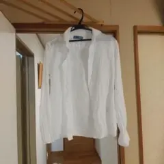 鎌倉シャツ 長袖シャツ スビンゴールド ホワイト