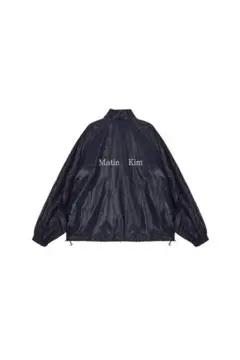 MATIN KIM LOGO COATING JUMPER IN NAVY