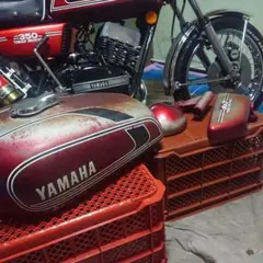 RD350☆RD250 タンク+サイドカバー ライトステー ライトカバーセット