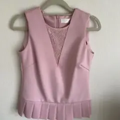 bYSI タンクトップ　ブラウス　ピンク　ノースリーブ