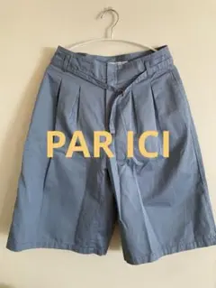 PAR ICI ハーフパンツ　キュロット　くすみ青　くすみブルー