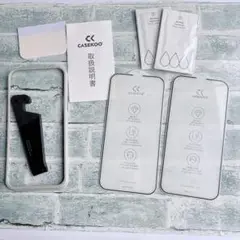 iPhone 14 Plus 13promax ガラスフィルム 2枚 クリア