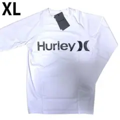 大特価！Hurleyハーレー ラッシュガード 長袖 白ホワイト メンズXLサイズ