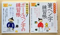 【美品　2冊セット】書き込み式　筆ペン字練習帳　ボールペン字の練習帳