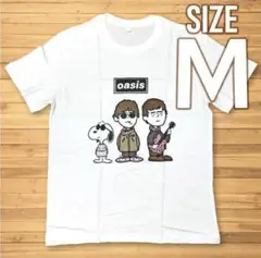 新品未使用★オアシス×スヌーピー Tシャツ サイズM 白 バンドTシャツ