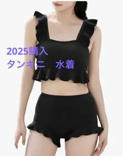 ビキニ フリル タンキニ セパレート 2点セット ハイウエスト水着 ビスチェ