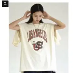 1% Tシャツ　アイボリー2025年SS 新品タグ付 セブンフェアリー