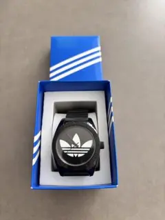 adidas ブラック ロゴ ウォッチ