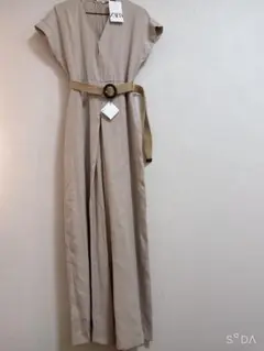 ZARA オールインワン　ジャンプスーツ　ワイドパンツ