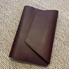 タケオキクチ　レザー 赤茶　ブックカバー　手帳カバー