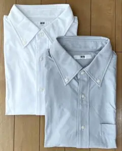 【2枚セット】UNIQLO ドライノンアイロンジャージーシャツ/ボタンダウン