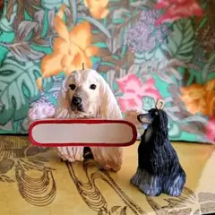 犬-インテリア雑貨小物 アフガンハウンド-オーナメント　ネームプレート　壁掛け