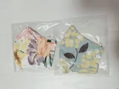 ママのハンドメイド♡花柄・葉柄マスクセット 2枚
