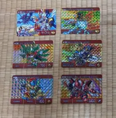 ①ガンダム　カードダス　SD戦国伝　武者荒烈駆主　白銀刃　武神頑駄無　6枚セット