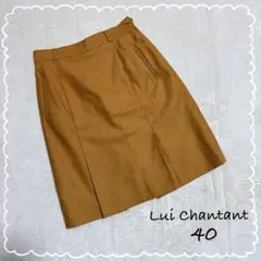 【Lui Chantant/ルイシャンタン】　ひざ丈スカート　キャメル　(40)