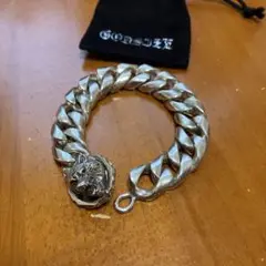 ゴッドサイズGOD SIZE ガーゴイルズ×スカルレザーブレス シルバー925 ゴッドサイズGOD SIZE ガーゴイルズ×スカルレザーブレス