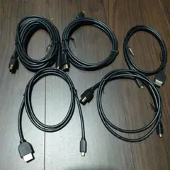 microHDMIとHDMIの変換ケーブル・アダプタ5本セット