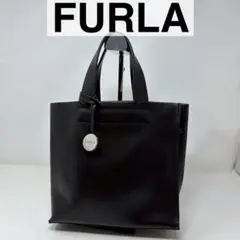 フルラ レザー スクエア トートバッグ ダークブラウン
