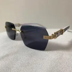 【NEW】新品 リムレス クリアサングラス 　大理石　ヴィンテージ