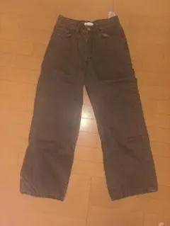 ZARA ブラウン ワイドレッグデニム EUR 34