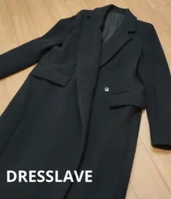 【DRESSLAVE】定価23000円 ブラック チェスターコート ウール