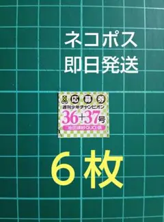 ６枚　応募券　池田瑛紗　クオカード　抽プレ　週刊少年チャンピオン