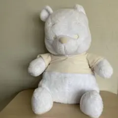 くまのプーさん　100thプラチナホワイト　超BIGぬいぐるみ
