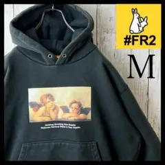 【希少】FR2 プルオーバー パーカー 天使 M 黒 smoking kills