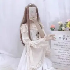 sucrier シュクリエ スリットスリーブレースオフショルトップス