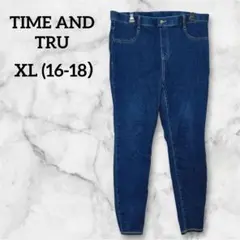 レア✨TIME AND TRU 【XL (16-18】　ブルー スキニーパンツ