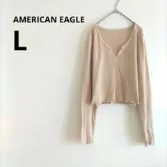 古着 AMERICAN EAGLE アメリカンイーグル Vネック 長袖 トップス