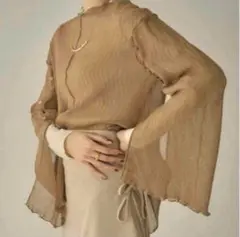 ☆お盆限定☆ Eaphi slit button sheer tops