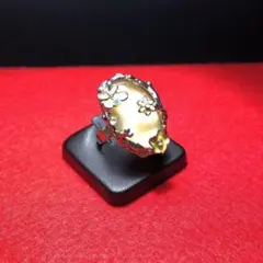 【ヴィンテージ】15号 ビッグストーンリング 彫刻 R2