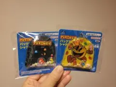 パックマン シャカシャカ チャーム キーホルダー 2点セット