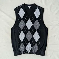 OLD NAVYオールドネイビー　 アーガイルニットベスト XL