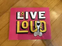 スヌーピー　LIVE LOUD アートキャンバス