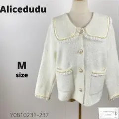 美品 Alicedudu アリスドュドュ ジャケット 羽織り パール フリル M