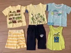 男の子 トップス ノースリーブ 半袖Tシャツ ハーフパンツセット　90