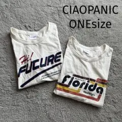 CIAOPANIC 【FREE】 白 ロゴTシャツ まとめ売り 2点セット