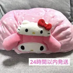 ハローキティ　マイメロディ　ティッシュ入れ　ピンク